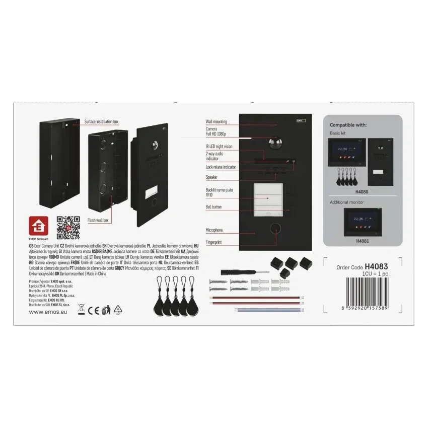 Kamerová jednotka GoSmart pre monitor IP880B 2WIRE a video vrátnik IP-880A 2WIRE, 2 tlačidlá