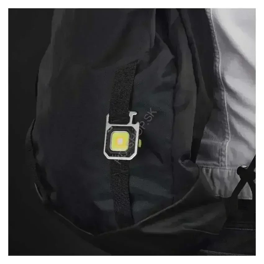 Nabíjacia mini LED baterka - prívesok na kľúče, 750 lm