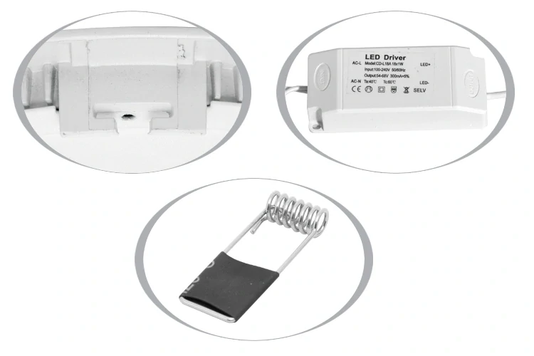 Zapustený LED panel kruh, 22,5 cm, 18 W, 2700 K, IP20, chróm (LED-WSL-18W/27/CHR)