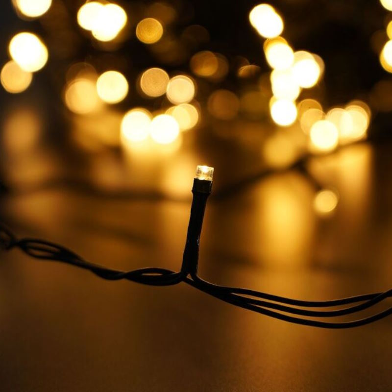 LED vianočná reťaz 200xLED/8 funkcií  23m teplá biela, IP44