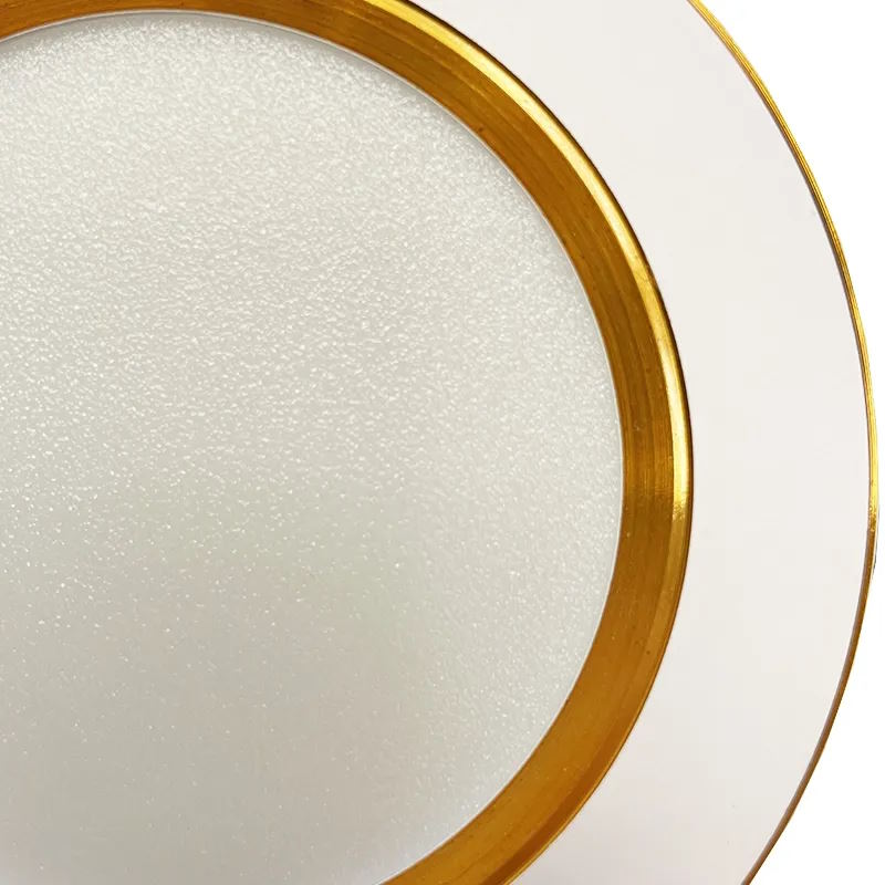 NEDES zapustený LED panel kruh 7,5W / 4000K / biely+zlatý prúžok