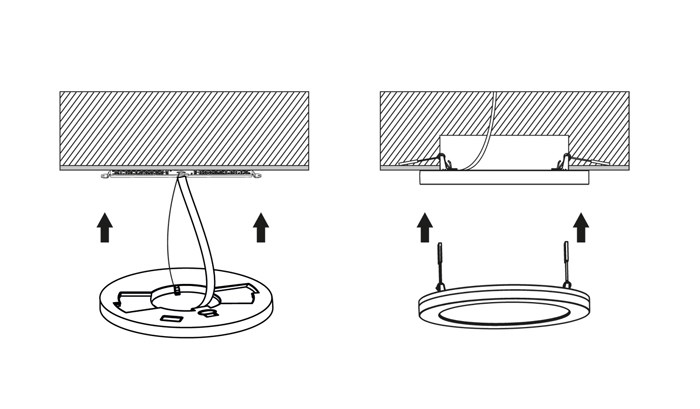 LED kruhový panel s nastaviteľným výkonom 6/12/18W, CCT, čierny