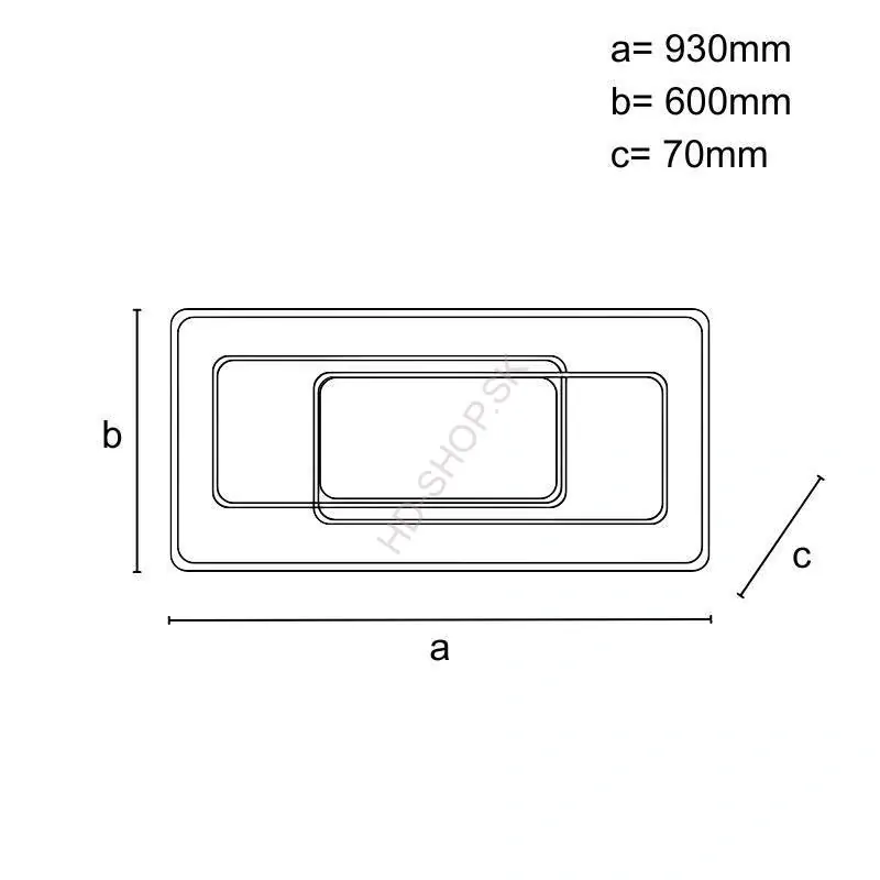 LED svietidlo + diaľkový ovládač 160W
