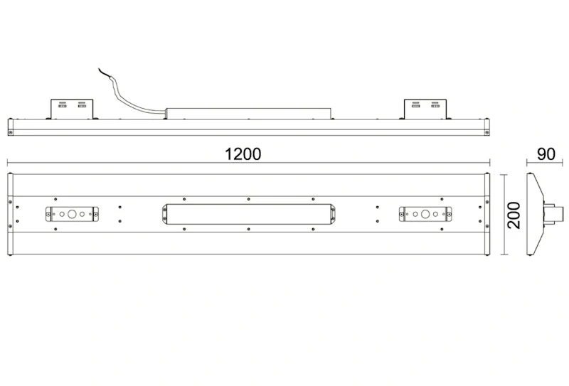 LED Lineárne svietidlo UFO 120W/5000K