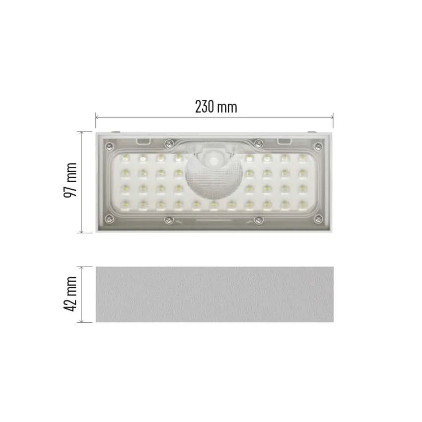 LED solárne svietidlo BRIXO so senzorom pohybu, 900lm, 4000K