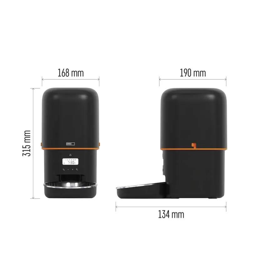 Dávkovač krmiva Pet Care, 4 l, čierny