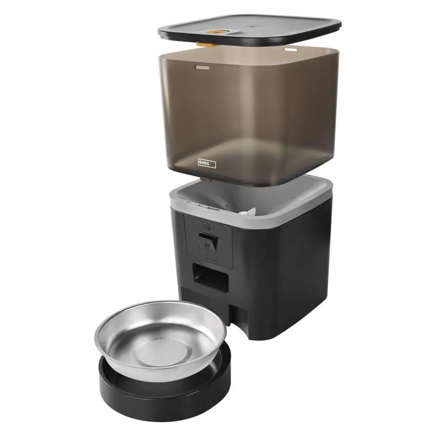 GoSmart dávkovač krmiva s kamerou, 6 l, čierny, Wi-Fi