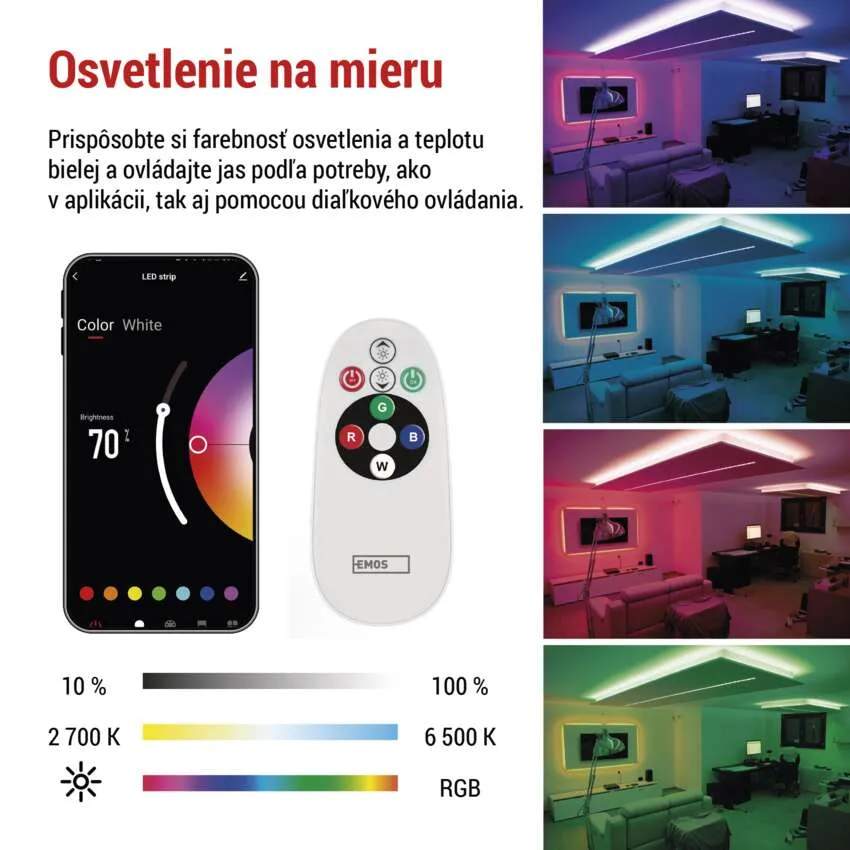 GoSmart LED pásik WiFi RGB/CCT, 5 m