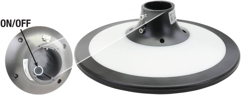 Solárne parkové LED svietidlo, IP65,20W, 4000K, 2100 lm