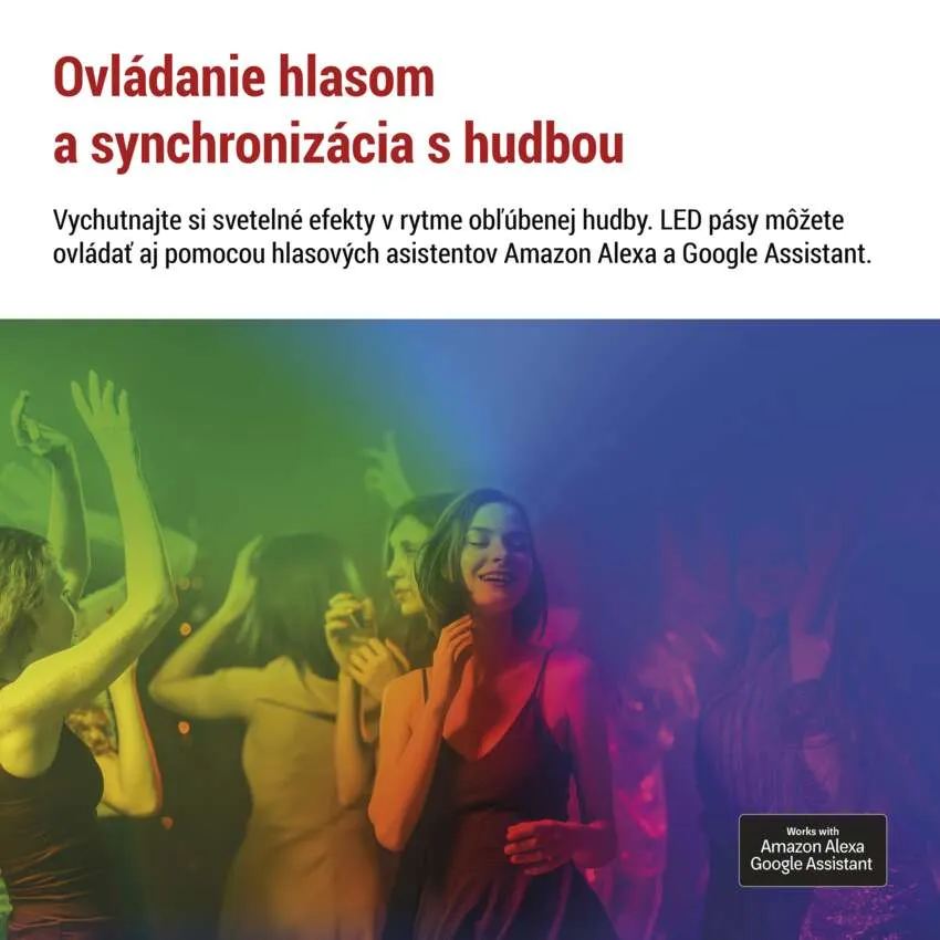 GoSmart Flexibilný LED pásik NEON biely, 3 m, 23 W, RGBIC stmievateľný, WiFi