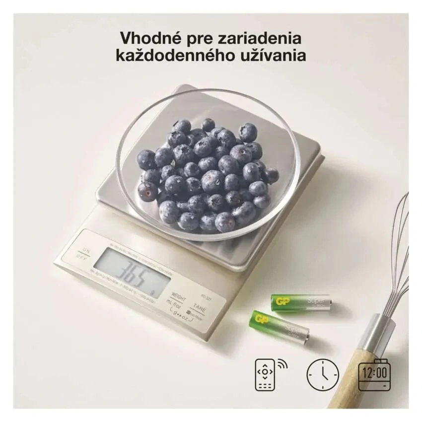 GP alkalická batéria SUPER 12ks AA +12 ks AAA + ventilátor