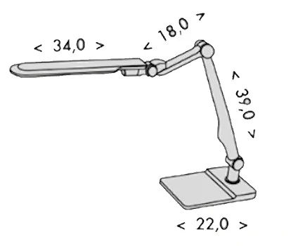 LED stmievateľná lampa stolná ,950lm, 6.6W, 3300K-6000K, podstava, strieborná