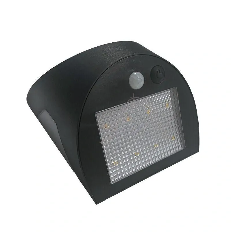 LED čierne nástenné solárne svietidlo 3W / 300lm / 3000K / 4000K 