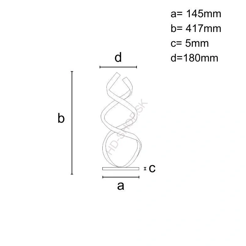 LED dizajnová stolová lampa 28W