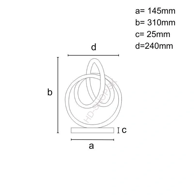 LED dizajnová stolová lampa 32W