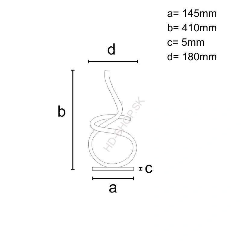 LED dizajnová stolová lampa 24W