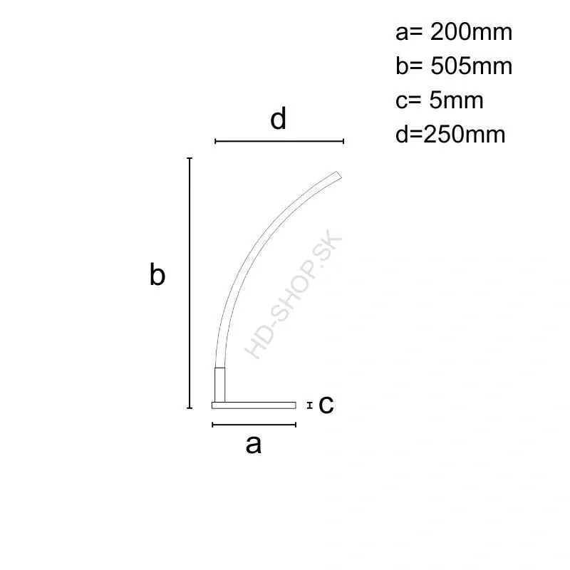 LED dizajnová stolová lampa 11W