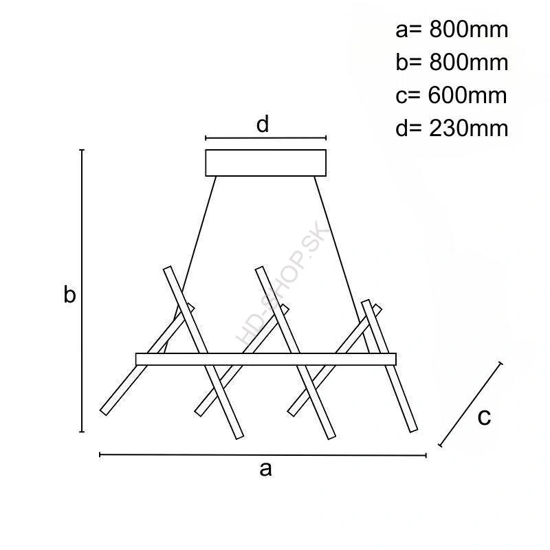 LED závesné svietidlo + diaľkový ovládač 90W