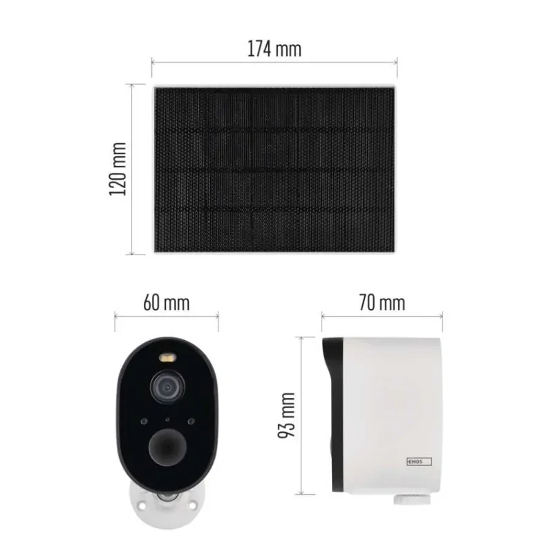 GoSmart Vonkajšia batériová kamera IP-1150 SNAP s WiFi a solárnym panelom