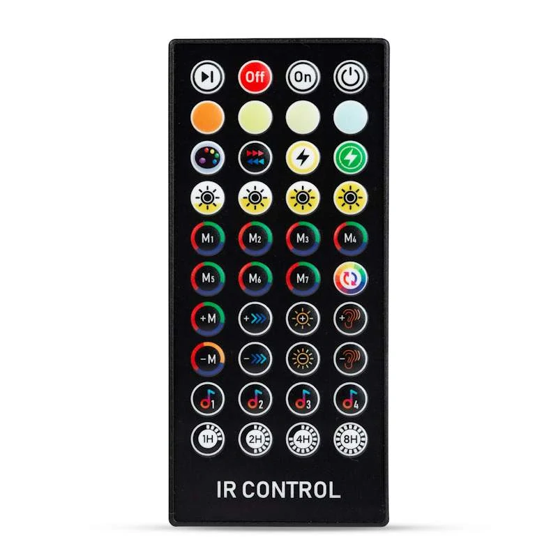 SMART solárna LED reťaz G40 – 15 žiaroviek, Bluetooth + IR ovládač, 21 h, IP65