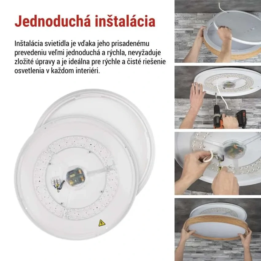 LED nástenné svietidlo ILVI, kruhové 45 W, stmievanie + CCT