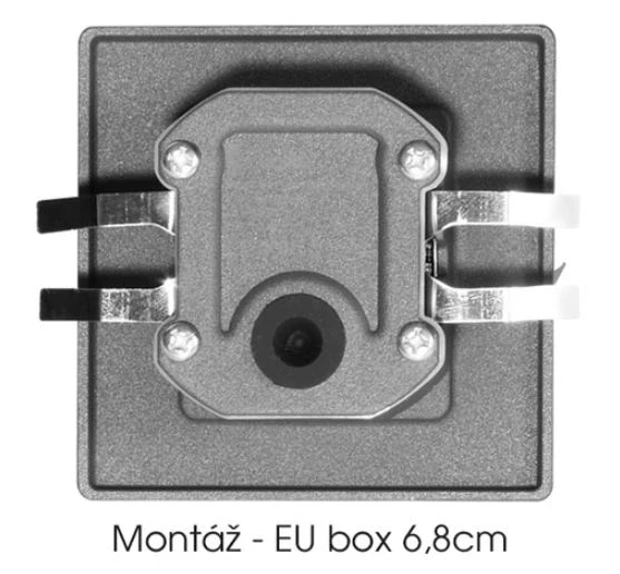 Zadná strana svietidla Ecolite STEP s pružinovými príchytkami – montáž do EU krabice 6,8 cm