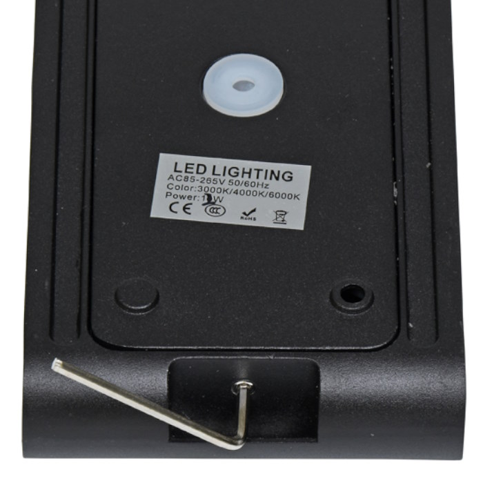 LED fasádne svietidlo s nastaviteľnou teplotou farby 2x6W čierne