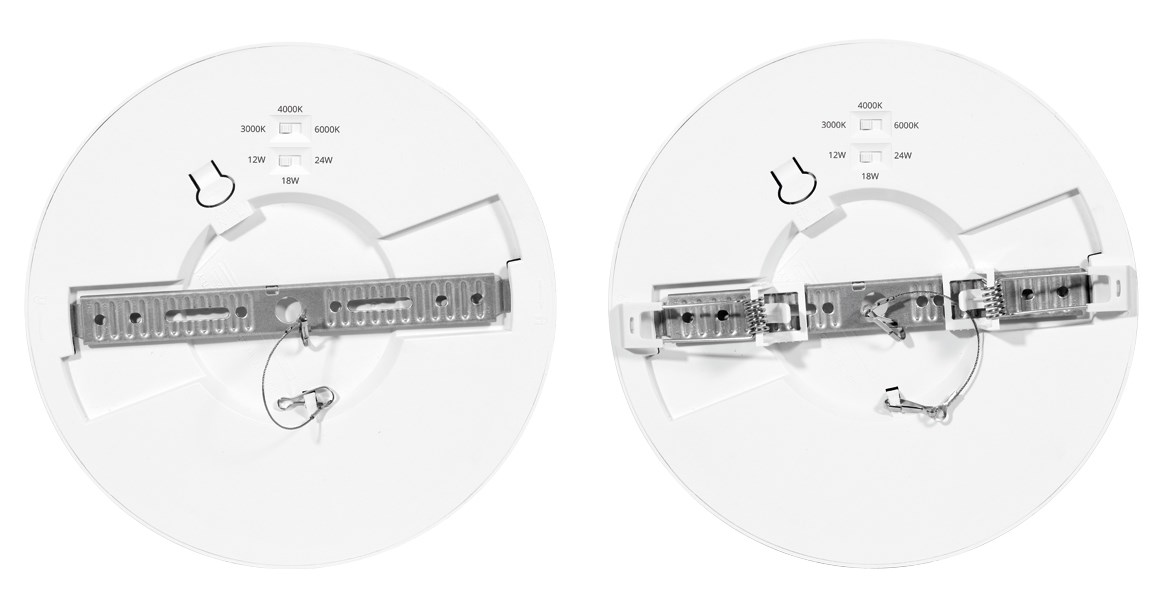 LED kruhový panel s nastaviteľným výkonom 6/12/18W, CCT, čierny