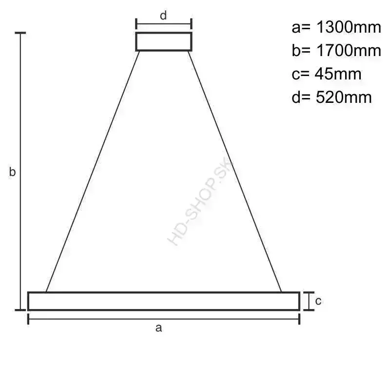 LED závesné svietidlo 22W 4000K masívne drevo