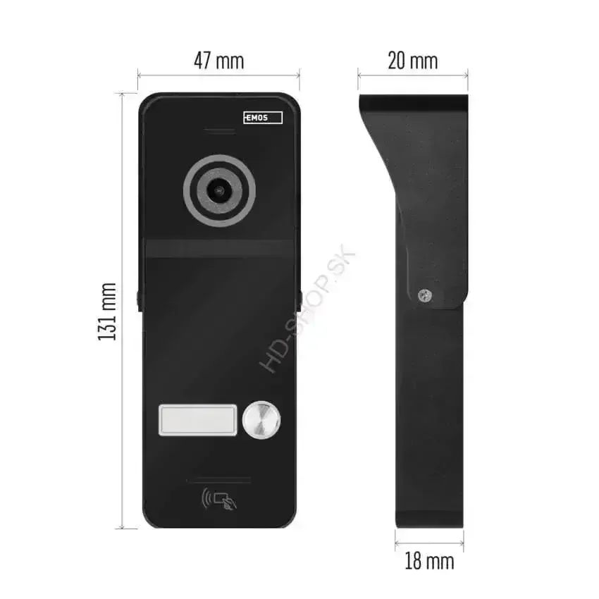 Farebná dverná kamerová jednotka EM-10AHD KEY-1