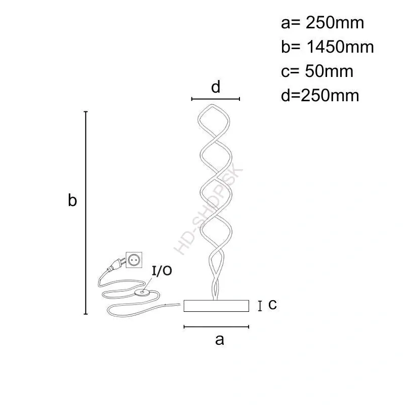 LED dizajnová stojaca lampa 90W + DO