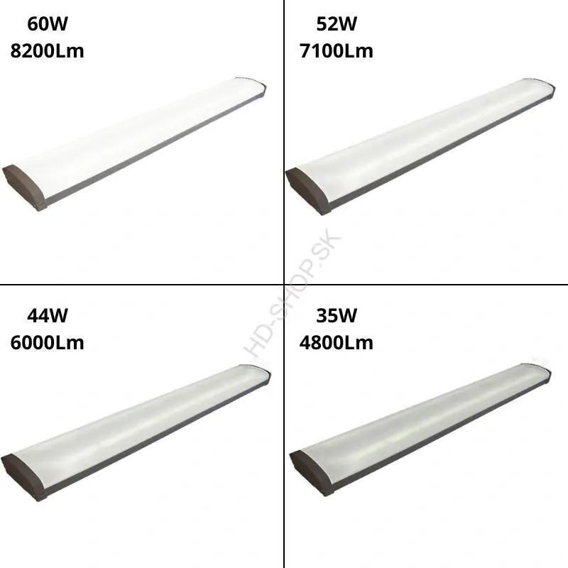 LED lineárne svietidlo s nastaviteľným výkonom 60W / IP20 / 1200 / 4000K