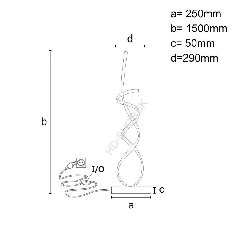 LED dizajnová stojaca lampa 80W + DO