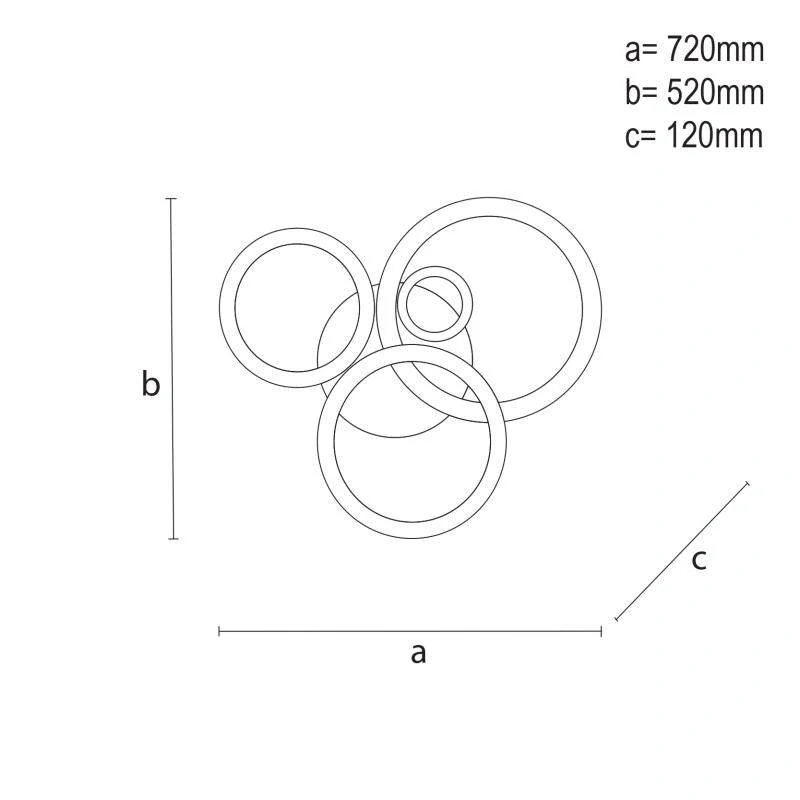 LED svietidlo + diaľkový ovládač 120W CHROM