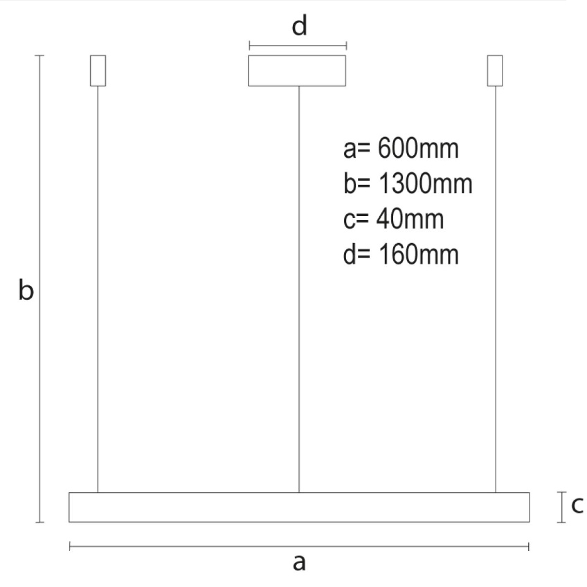 LED závesné svietidlo + diaľkový ovládač 42W