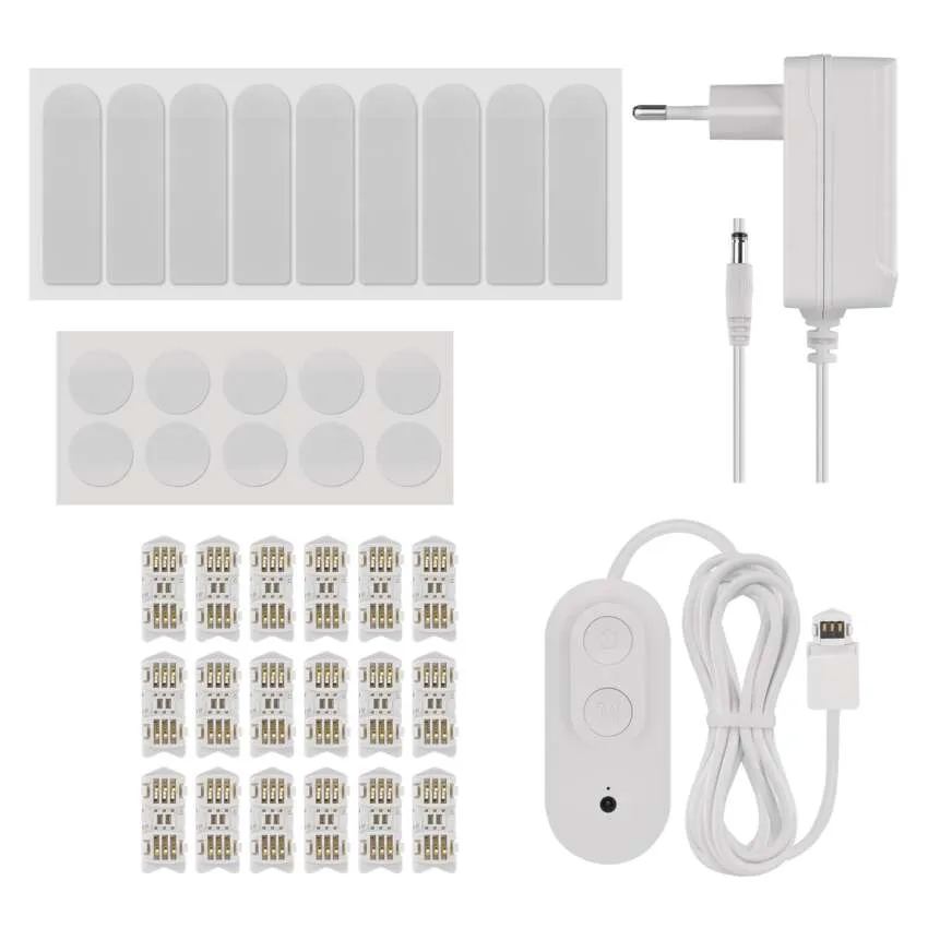 GoSmart LED svietidlo Lines čierne, 9 dielov, 34 W, RGBIC stmievateľné, WiFi