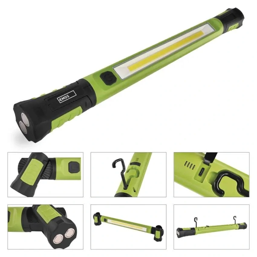 Nabíjacie pracovné svietidlo COB LED P4545, 1000 lm, 2600 mAh