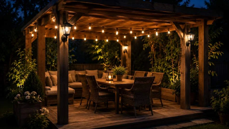 Solárna nástenná lampa lampáš 8 LED 50 lm IP44 – teplá biela, čierna, 21 cm