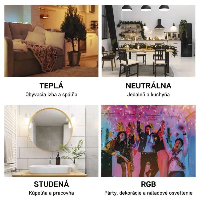 LED žiarovka GoSmart sviečka / E14 / 4,8 W (40 W) / 470 lm / RGB / stmievateľná / WiFi