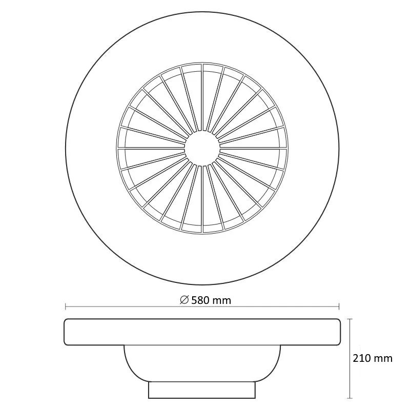 LED Stmievateľné stropné svietidlo s ventilátorom 72W