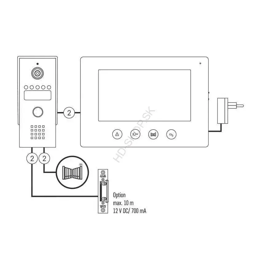 Sada videovrátnika EMOS EM-03M 2WIRE