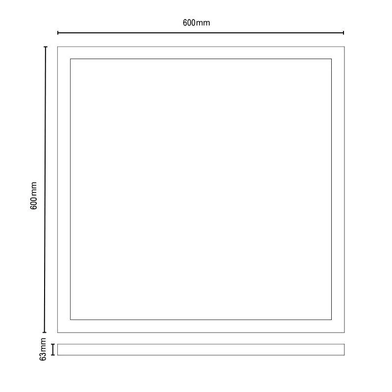 Rám pre povrchovú montáž LED panelu 600x600x63 biely