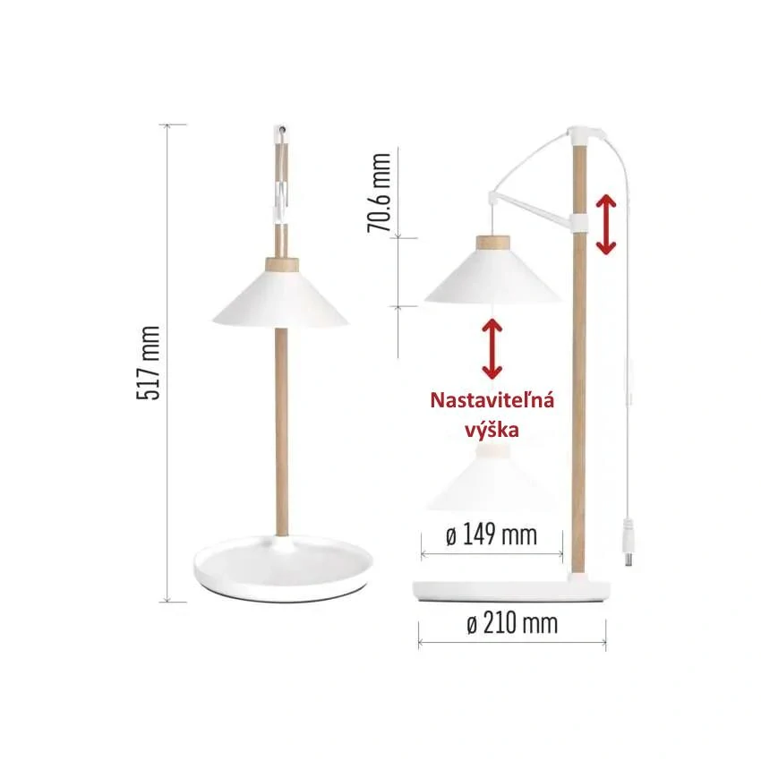 LED GROW pestovateľská lampa 7 W, časovač, biela