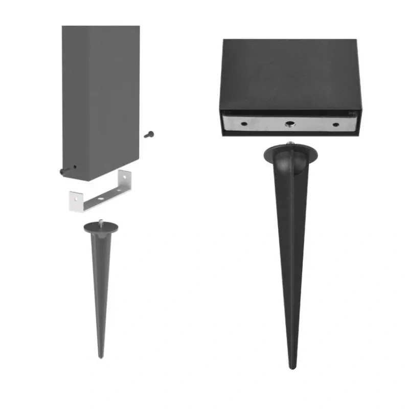 LED solárne stĺpikové svietidlo VEREA 4,4 W 3000 K IP44 čierne