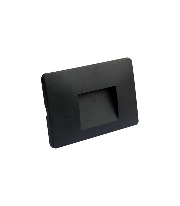 LED schodiskové svietidlo MINO, 3 W, 13,4 × 8,5 cm, IP65, čierne