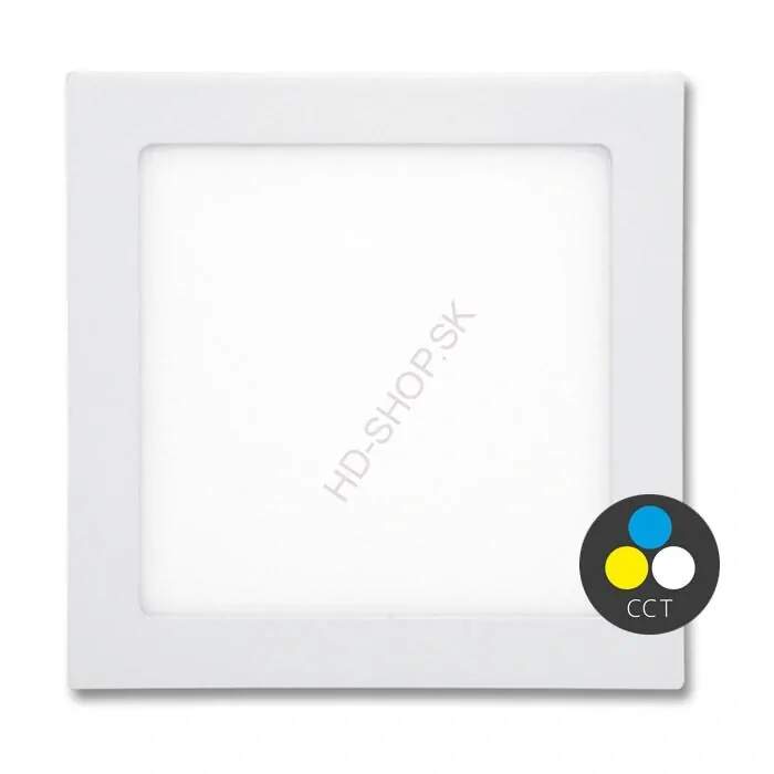 Fotografia produktu: Zapustený LED panel štvorec, 18 W, CCT, biely (LED-WSQ-CCT/18W/BI) (LED-WSQ-CCT/18W/BI)