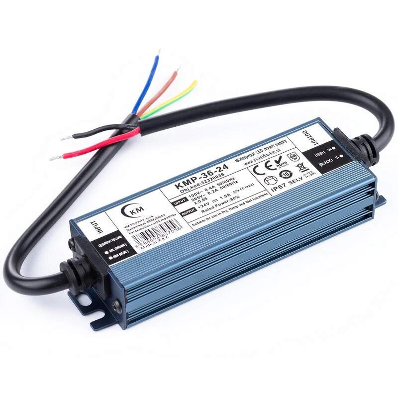 Fotografia produktu: Napájací zdroj KMP 24V / 36W IP67 (KMP-36-24)