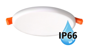 Vodeodolný zapustený okrúhly LED panel IP66 do kúpeľne 11W