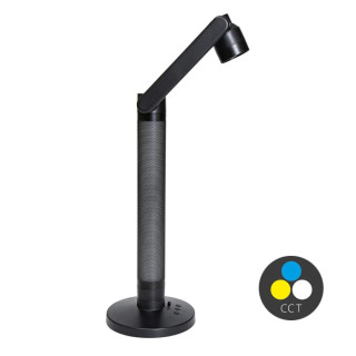 Stolná LED lampa SVEN s ovládačom a RGB podsvietením, 10 W, CCT, čierna (LU17C-CR)
