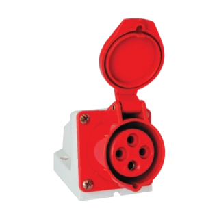 Nástenná priemyselná zásuvka 16A, 400V, IP44, 3P+E